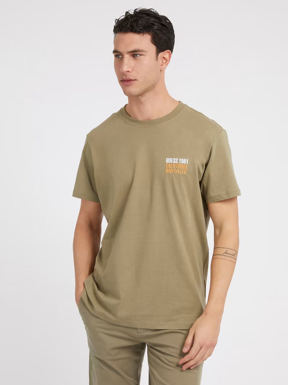 GUESS – Mirage triko, Khaki barva