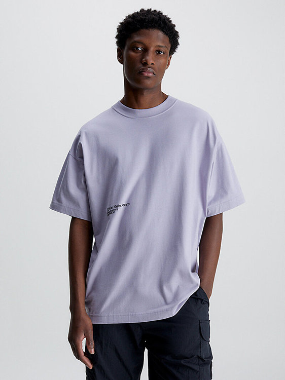 Módní Brushstroke triko, Fialová barva, 2023