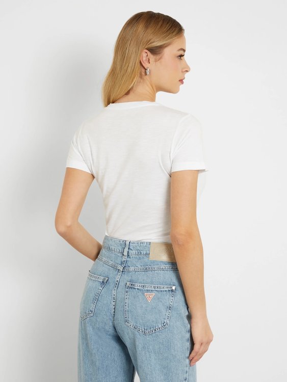 Slubby triko – GUESS, Bílá barva Ženy