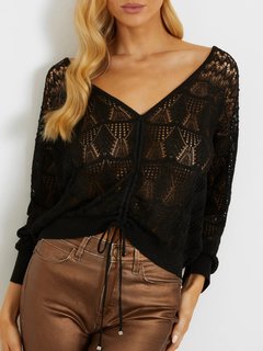 Luxusní Clarissa cardigen, Černá barva, XS, S, M, L