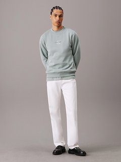 Luxusní Monologo Crew Neck mikina, Šedá barva, S, M, L, XL