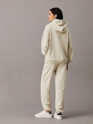 Woven Label tepláky – Calvin Klein Jeans, Béžová barva Ženy
