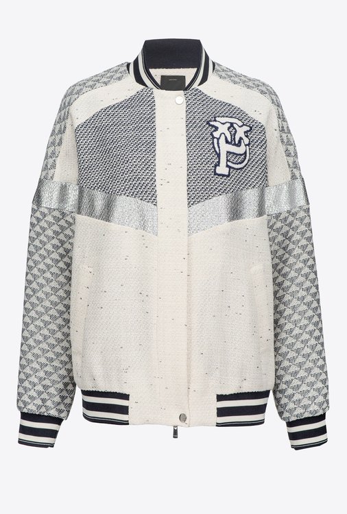 Pinko – Bobbio bomber bunda, Bílá, Modrá barva