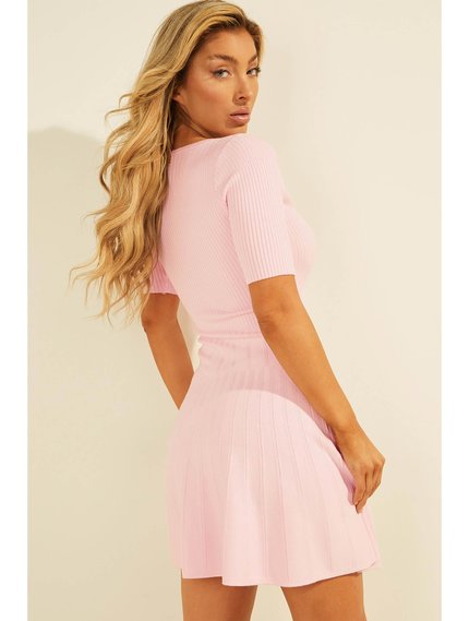 Scoop šaty Růžová barva Ženy