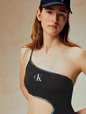 Pride plavky - Jednodílné – Calvin Klein Swimwear, Černá barva Ženy