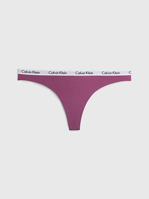 Calvin Klein Underwear – Carousel tanga, Fialová, Vínová barva