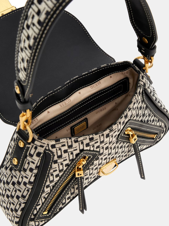 Módní Belle Vintage kabelka, Černá barva, 2023