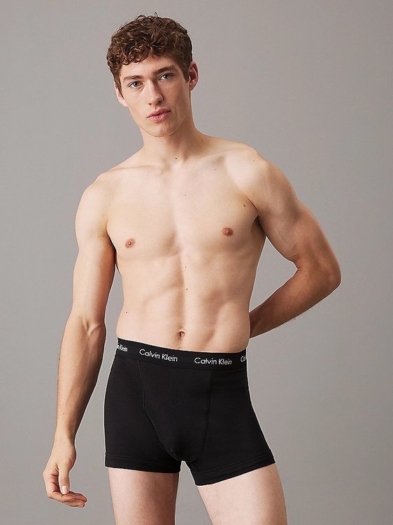 Cotton Stretch boxery 3 ks – Calvin Klein Underwear, Černá barva Muži