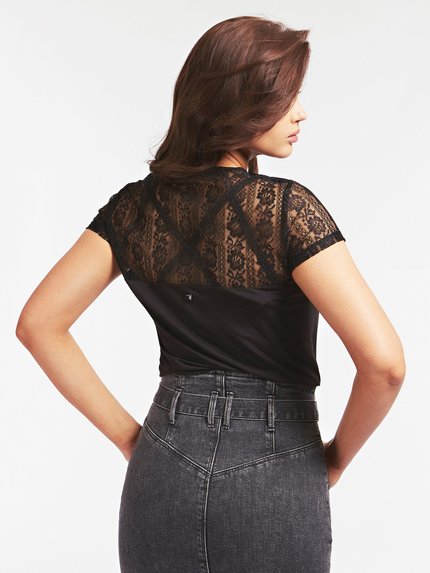 Módní Louise top, Černá barva, 2021, 2020