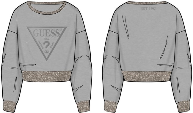 Guess, Šedá barva Corina mikina