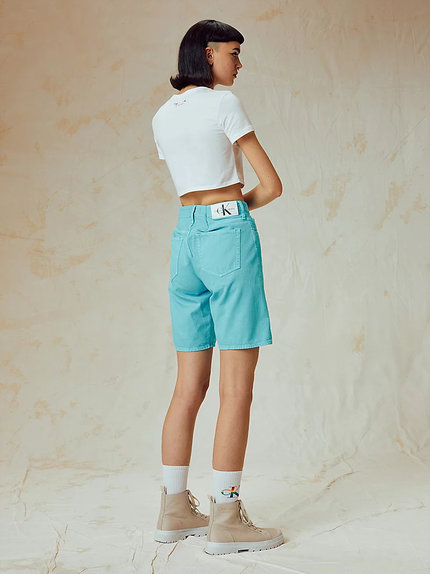 Módní Logo crop tričko, Bílá barva, 2022