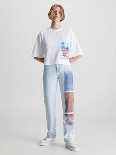 Luxusní Motion Floral triko, Bílá barva, XS, S, M