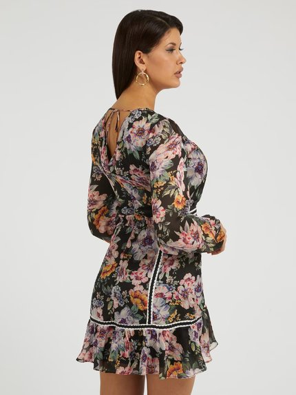 Módní Elana šaty, Černá barva, 2023