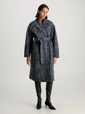 Calvin Klein – Boiled Wool kabát, Šedá barva