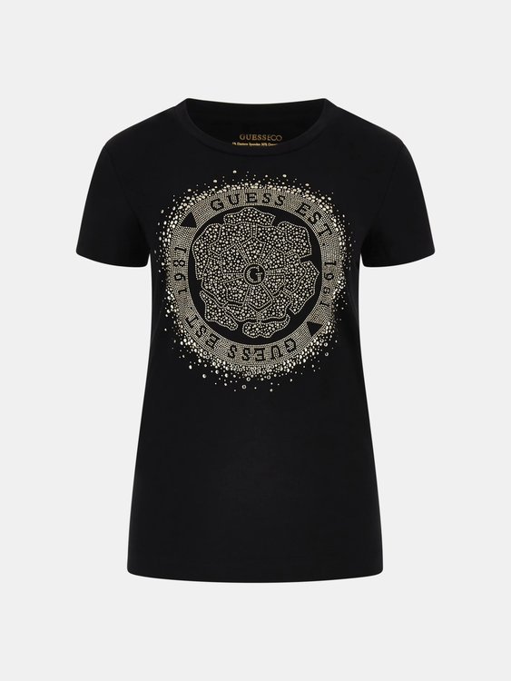 Luxusní Camelia triko, Černá barva, XS, S, M, L, XL