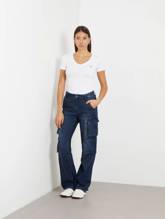 Mini Triangle triko – GUESS, Bílá barva Ženy