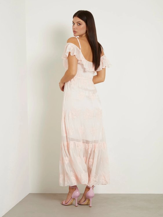 Elide Long šaty – GUESS, Růžová barva Ženy