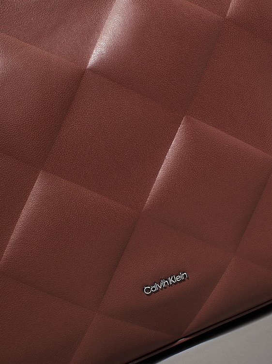 Luxusní Diamond Quilt velká kabelka, Hnědá barva, OS