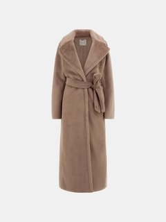 Hnědá barva, Long Faux kabát