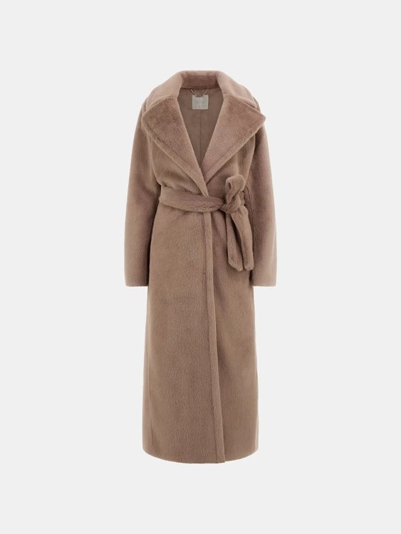 Hnědá barva, Long Faux kabát