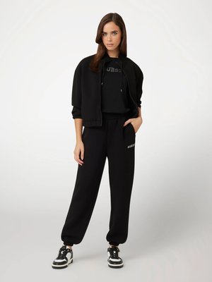 Cecilia Scuba mikina na zip – GUESS, Černá barva Ženy