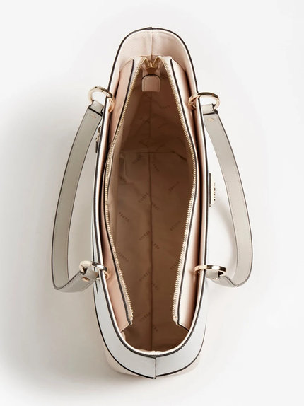 Luxusní Noelle kabelka, Bílá, Růžová barva, T/U/1, T/U