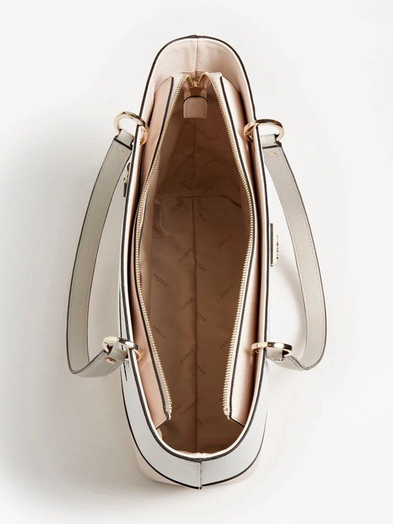 Luxusní Noelle kabelka, Bílá, Růžová barva, T/U/1, T/U