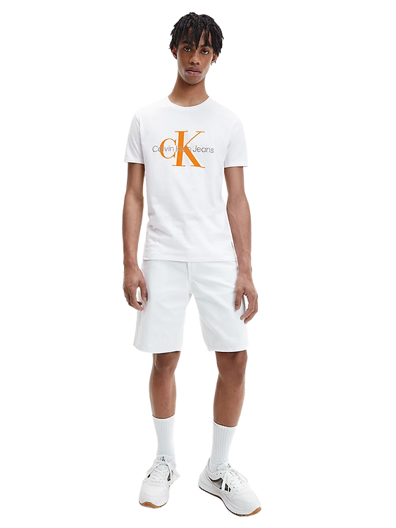 Seasonal triko – Calvin Klein Jeans, Bílá barva Muži