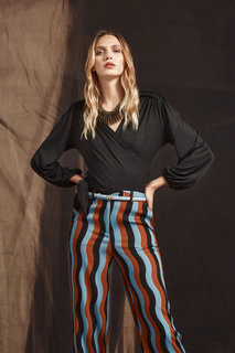 Emerald kalhoty Hnědá, Modrá, Multi barva Ženy