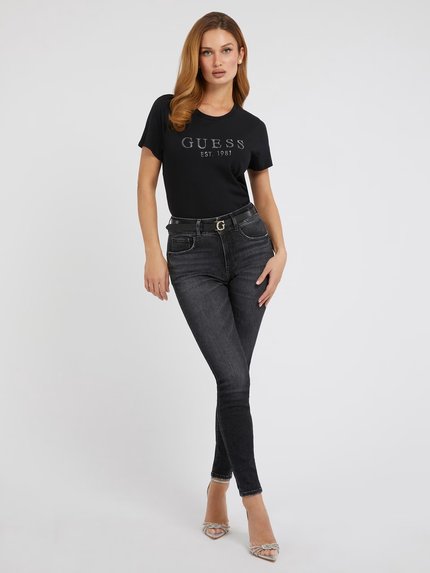 Módní 1981 Crysta triko, Černá barva, 2023