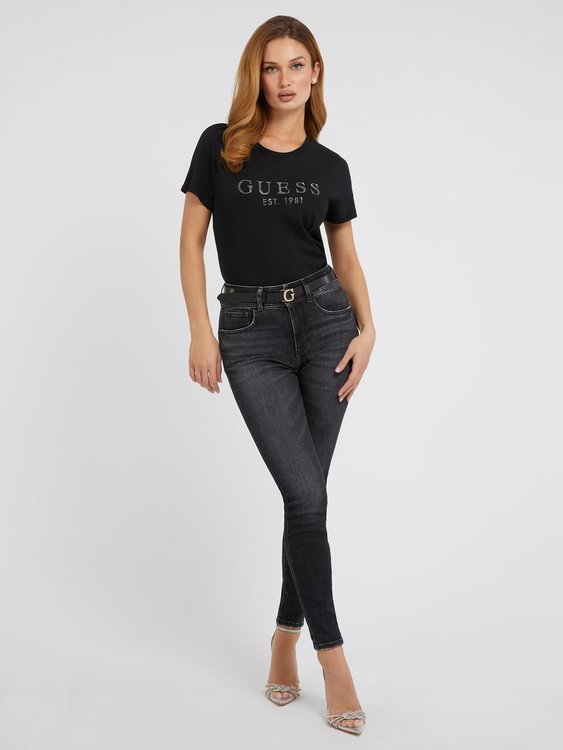 Módní 1981 Crysta triko, Černá barva, 2023