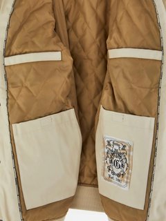 Luxusní Varsity bomber, Béžová barva, S, M, L, XL