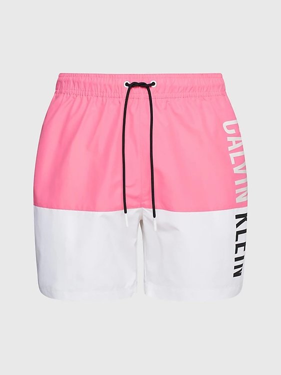 Calvin Klein Swimwear – Intense Power plavky, Bílá, Růžová barva