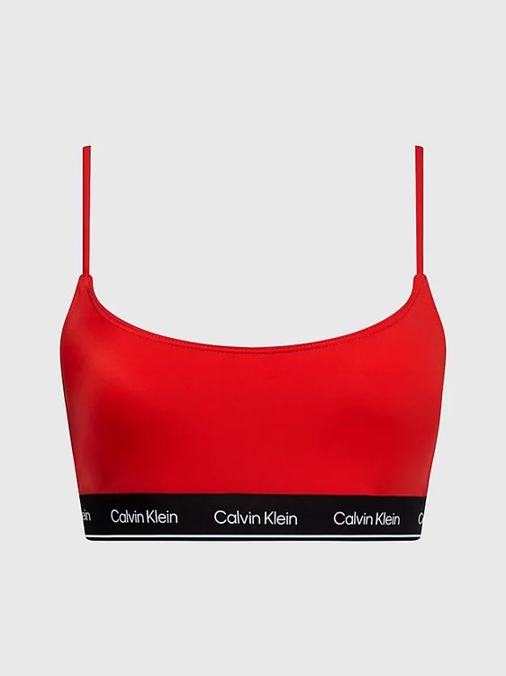Calvin Klein Swimwear – CK Meta plavky, Červená barva
