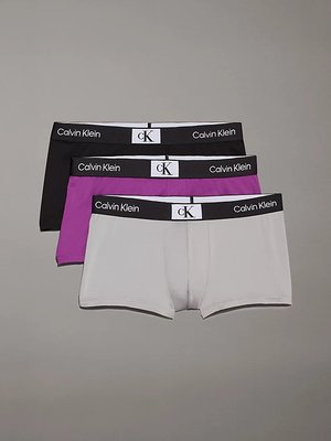 Calvin Klein Underwear – CK 96 Micro boxery 3ks, Černá, Fialová, Šedá barva