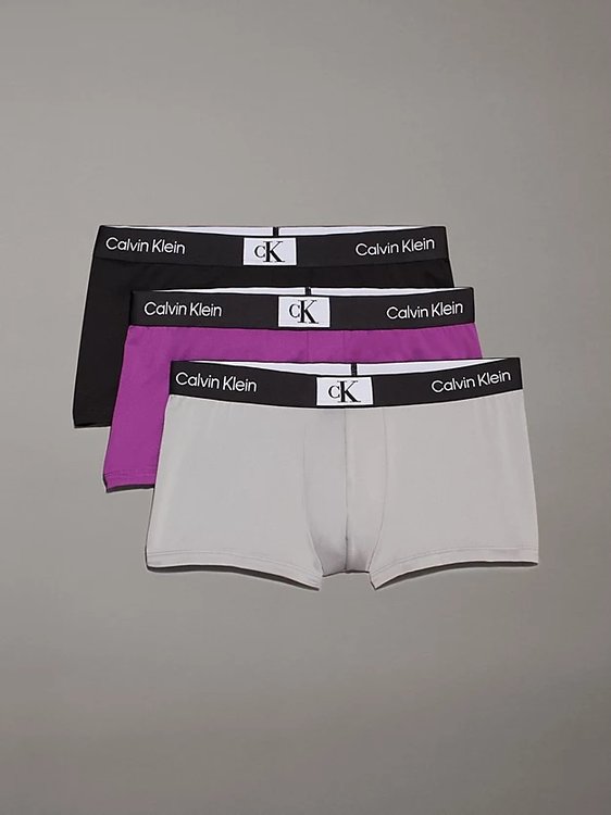 Calvin Klein Underwear – CK 96 Micro boxery 3ks, Černá, Fialová, Šedá barva
