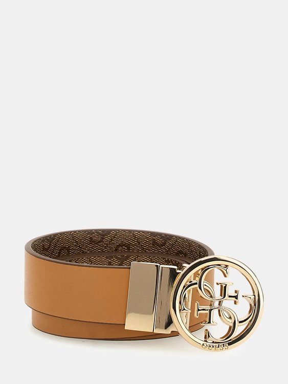 Módní Gift Belt pásek + přezka, Béžová barva, 2024