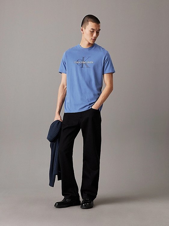 Luxusní 00040EM286-CB0 triko s/s, Modrá barva, XS, S, M, L, XL, XXL