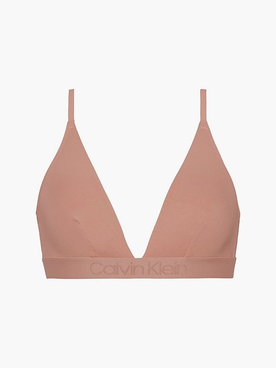 Calvin Klein Underwear – Podprsenka Tonal logo, Béžová barva