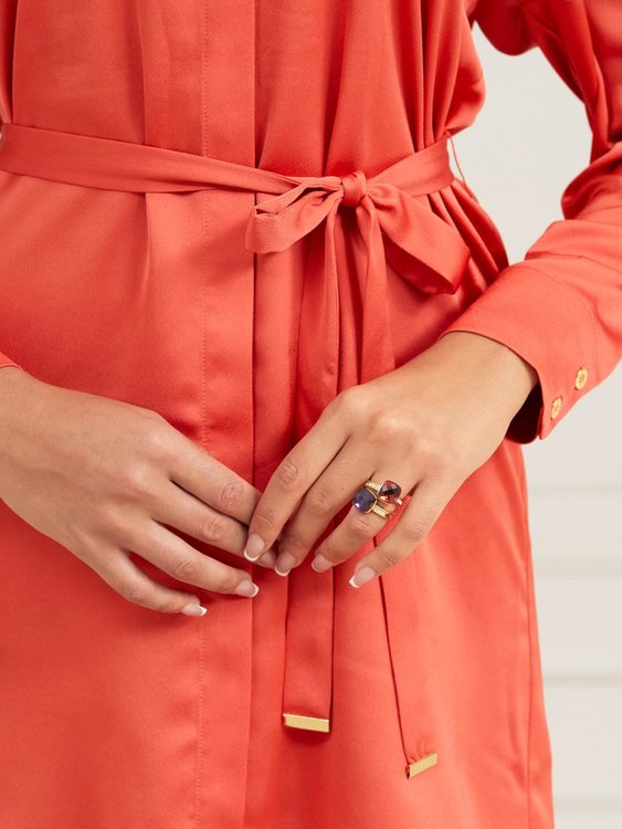 Luxusní Jessamine šaty, Červená barva, 38(XS), 40(S), 42(M), 44(L), 46(XL)