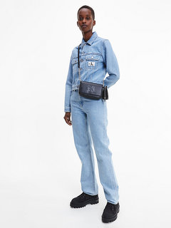 Módní Sculpted crossbody, Černá barva, 2022 1