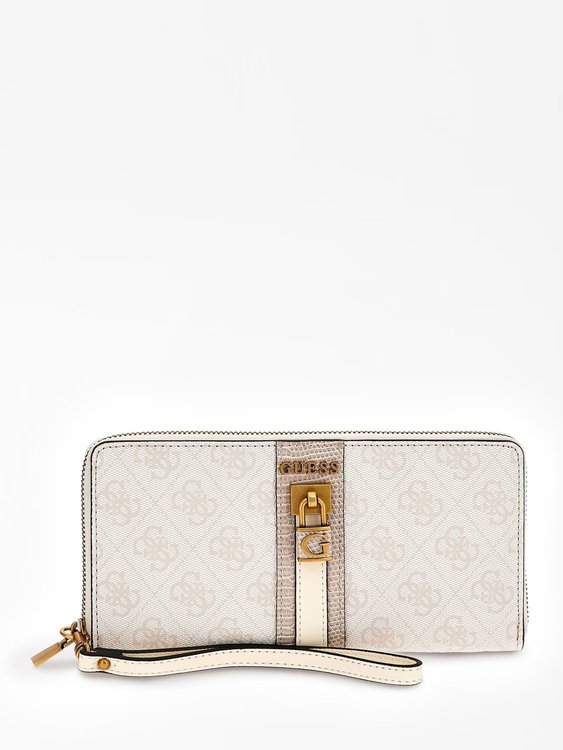 GUESS – Ginevra peněženka, Krémová barva