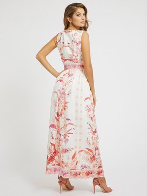 Gisel šaty – GUESS, Bílá, Růžová barva Ženy