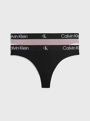 Calvin Klein Underwear – 1996 Micto tanga 2ks, Černá, Růžová barva