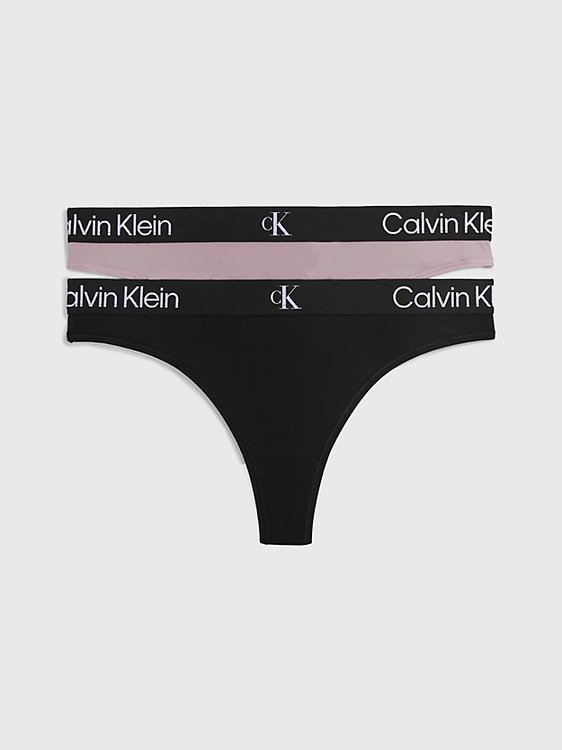 Calvin Klein Underwear – 1996 Micto tanga 2ks, Černá, Růžová barva