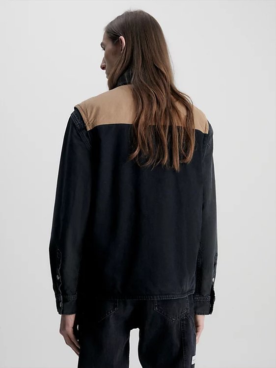 Padded Denim vesta – Calvin Klein Jeans, Černá barva Muži