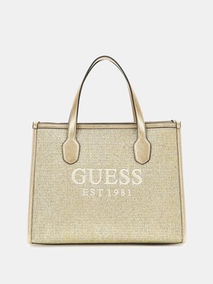 GUESS – Silvana 2 Compartment velká kabelka, Zlatá barva