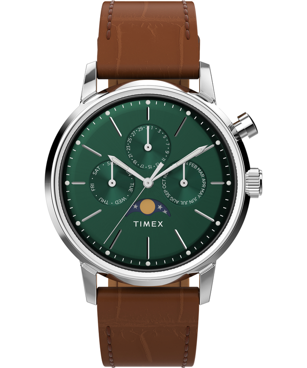 TIMEX – Marlin hodinky, Hnědá, Stříbrná, Zelená barva