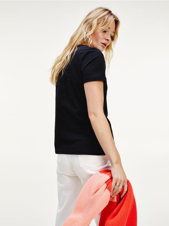 Módní TH Logo Essential triko, Černá barva, 2020