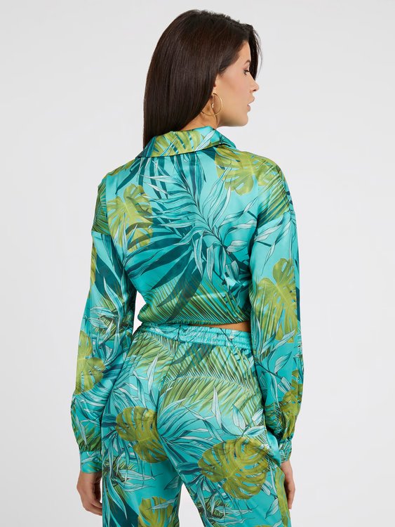 Cindy košile – GUESS, Modrá, Zelená barva Ženy